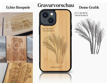 INDIVIDUELL iPhone 13 Mini Bambus-Kunststoff
